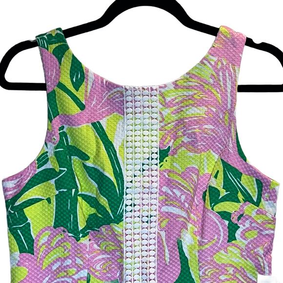 NWT: LILLY PULITZER Target Flamingo Floral Pineapple Yellow Dress Size 10 (G310) - Picture 11 of 12